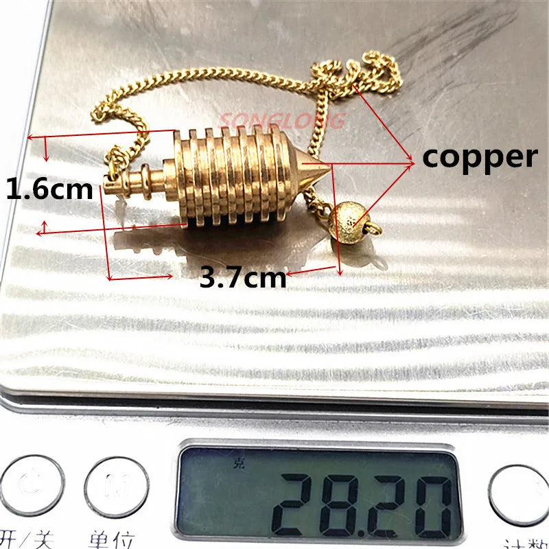 Pendant Metal Pendulum Pendulo Radiestesia Pendulums for Dowsing Spiral Pyramid Pendule Reiki