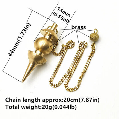 Pendant Metal Pendulum Pendulo Radiestesia Pendulums for Dowsing Spiral Pyramid Pendule Reiki