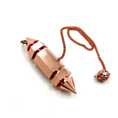 Songlong Pendule for Reiki Copper Pendant Divinatio Shape Hexagonal Pendulum Therap Pendulo
