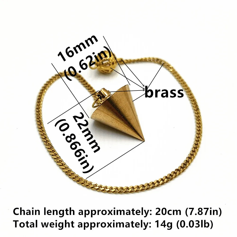 Pendant Metal Pendulum Pendulo Radiestesia Pendulums for Dowsing Spiral Pyramid Pendule Reiki