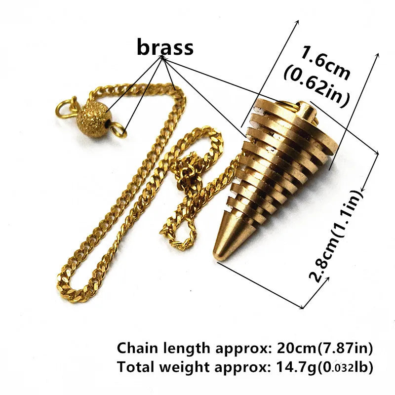 Pendant Metal Pendulum Pendulo Radiestesia Pendulums for Dowsing Spiral Pyramid Pendule Reiki