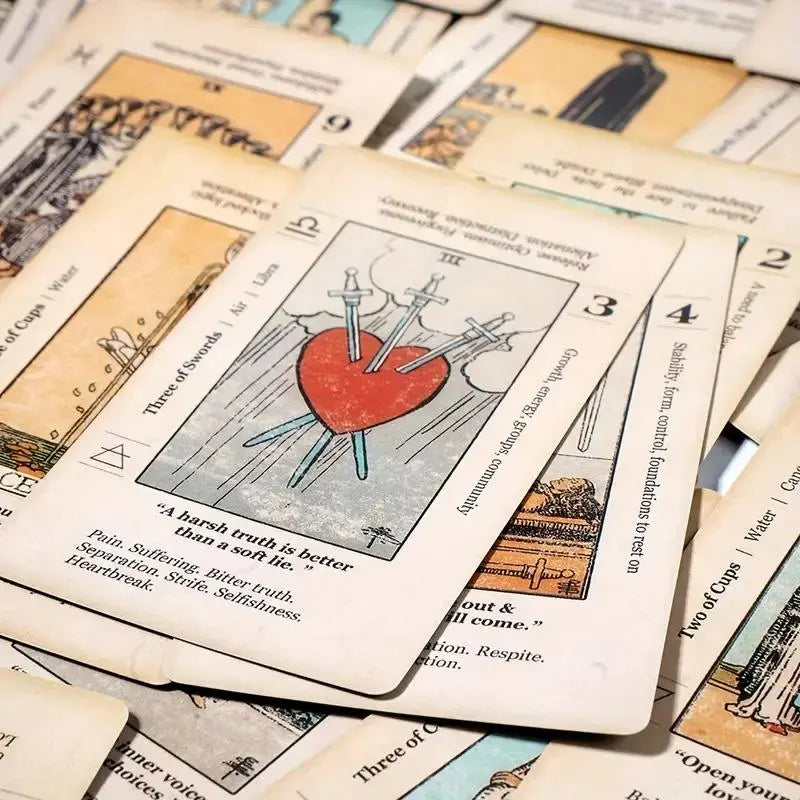 Classic Tarot Card Game, 78Pcs/Set Portable Tarot Card Game, Tarot Card Game for Adults, Gift, Tarot Card Decks, Durable Tarot Cards