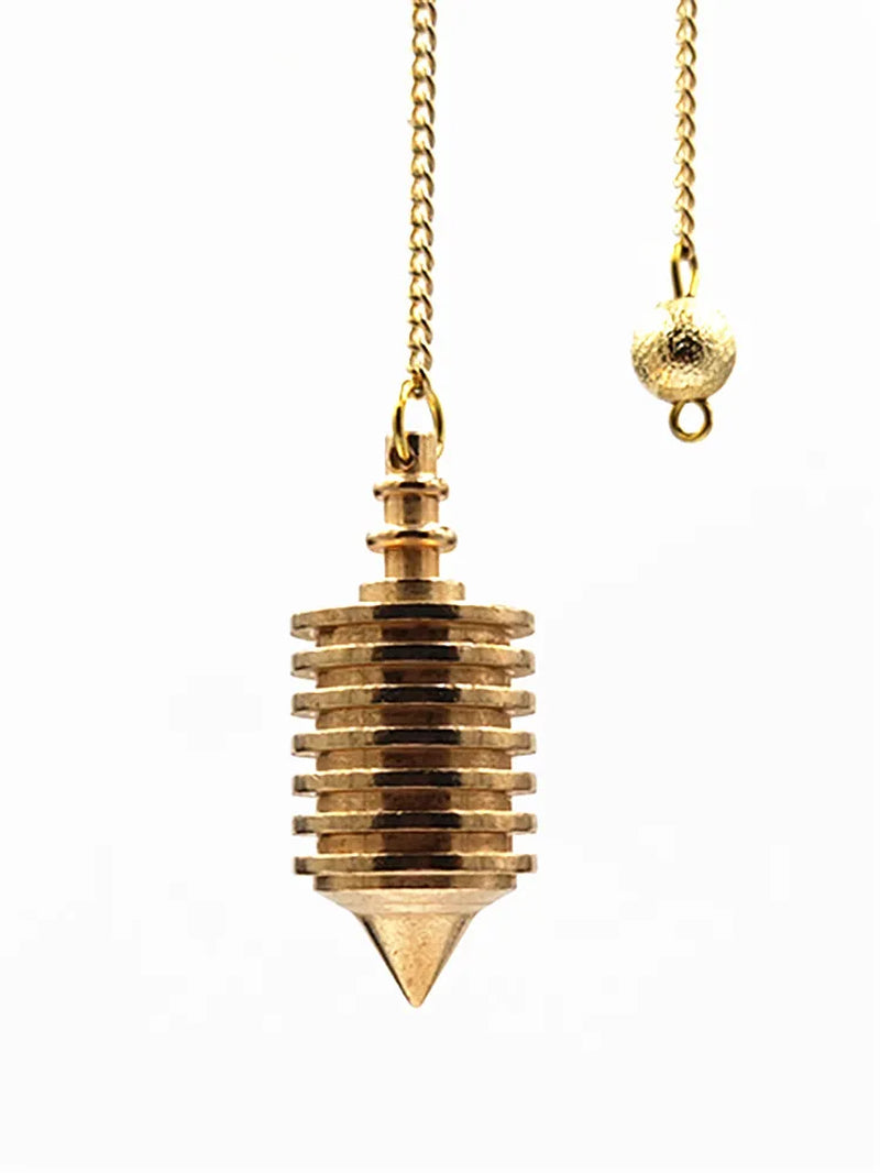 Pendant Metal Pendulum Pendulo Radiestesia Pendulums for Dowsing Spiral Pyramid Pendule Reiki
