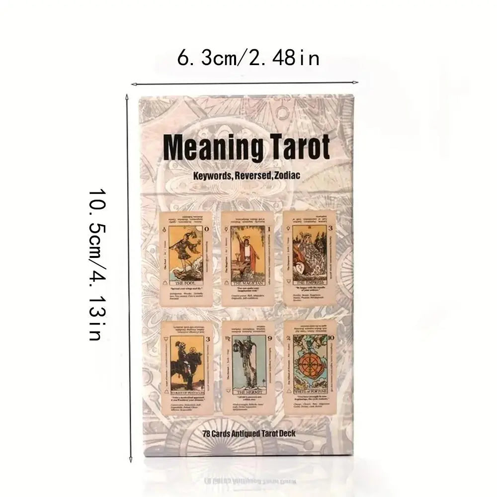 Classic Tarot Card Game, 78Pcs/Set Portable Tarot Card Game, Tarot Card Game for Adults, Gift, Tarot Card Decks, Durable Tarot Cards