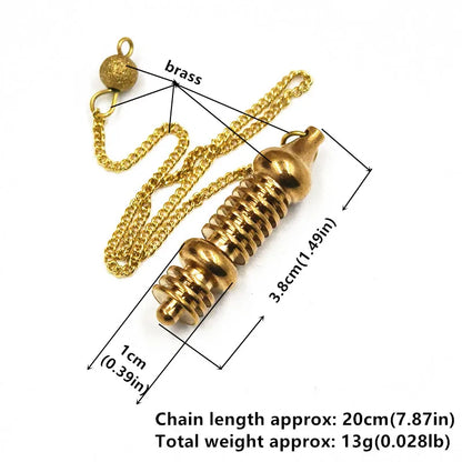 Pendant Metal Pendulum Pendulo Radiestesia Pendulums for Dowsing Spiral Pyramid Pendule Reiki