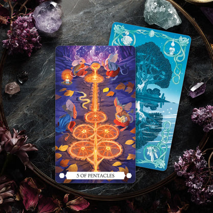 Under the Oak Tarot: 78 Tarot Cards & Guidebook, Divination Tool, Tarot Reading, Psychic Reading, Fortune, Spiritual, Unique Tarot, Tarot Reading