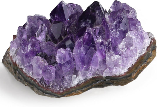 Amethyst Crystal Cluster Rock Geode Gemstones Purple Raw Crystals Stone Rock Collection Raw Energy Balance Reiki Home Decor Friendship Gifts for Women 50-70G