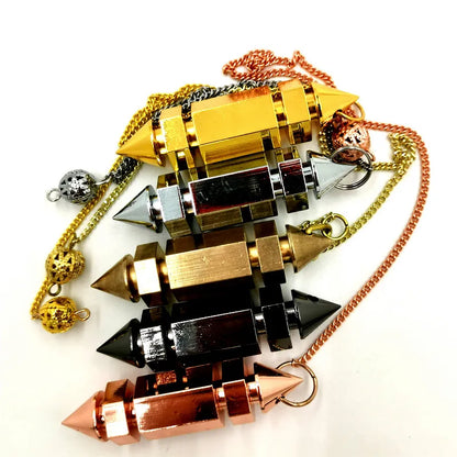 Songlong Pendule for Reiki Copper Pendant Divinatio Shape Hexagonal Pendulum Therap Pendulo