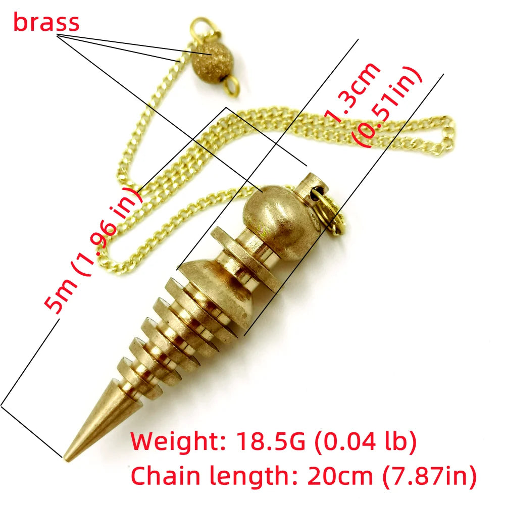 Pendant Metal Pendulum Pendulo Radiestesia Pendulums for Dowsing Spiral Pyramid Pendule Reiki