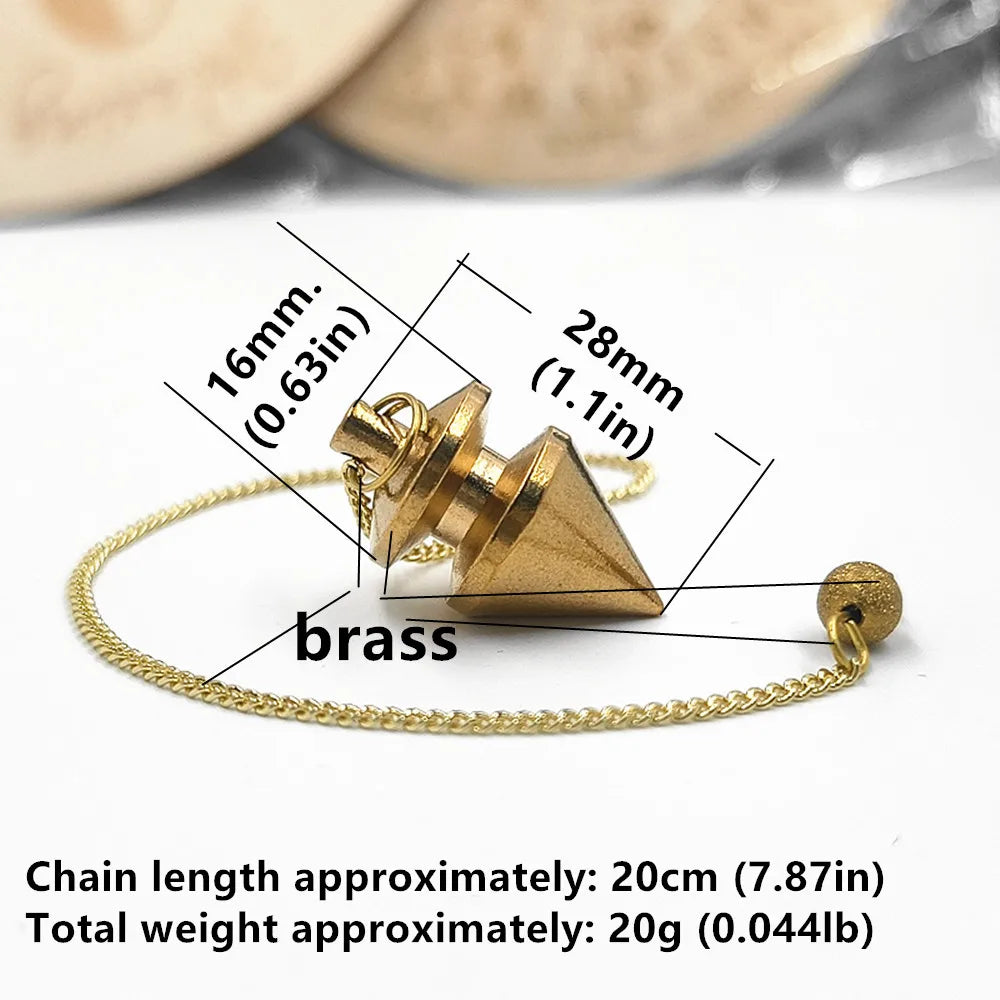 Pendant Metal Pendulum Pendulo Radiestesia Pendulums for Dowsing Spiral Pyramid Pendule Reiki