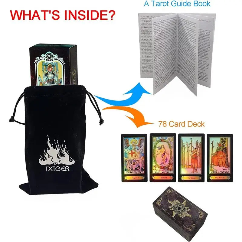 Tarot Cards,Tarot Cards with Guide Book,Tarot Deck,78 Classic Tarot Deck,Tarot Card Deck with Guide Book and Gift Bag,Fortune-Telling Game for Beginners and Experts