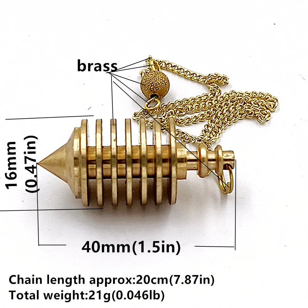 Pendant Metal Pendulum Pendulo Radiestesia Pendulums for Dowsing Spiral Pyramid Pendule Reiki