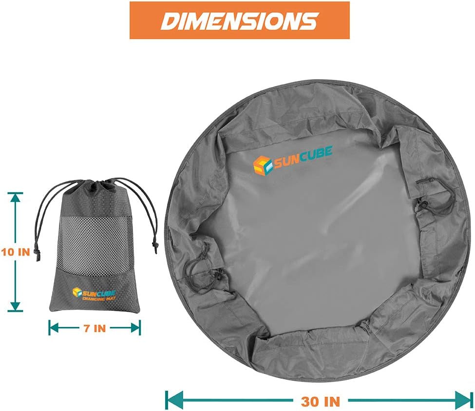 Wetsuit Changing Mat & Waterproof Surf Bag – Drawstring Dry Bag for Surfing, Kayaking & Beach – 30” Leakproof Portable Gear Mat