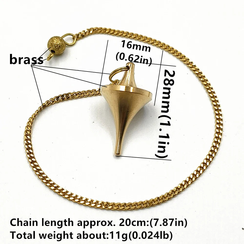 Pendant Metal Pendulum Pendulo Radiestesia Pendulums for Dowsing Spiral Pyramid Pendule Reiki