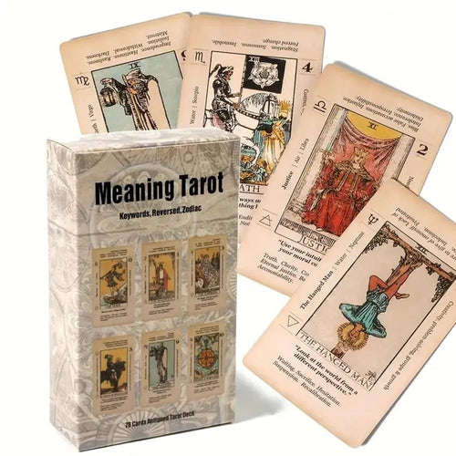 Classic Tarot Card Game, 78Pcs/Set Portable Tarot Card Game, Tarot Card Game for Adults, Gift, Tarot Card Decks, Durable Tarot Cards